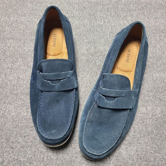 Alfani Shoes Mens Size 12 Sawyer Penny Loafers Suede Casual‎ Slip On Moc Toe - Picture 2 of 8